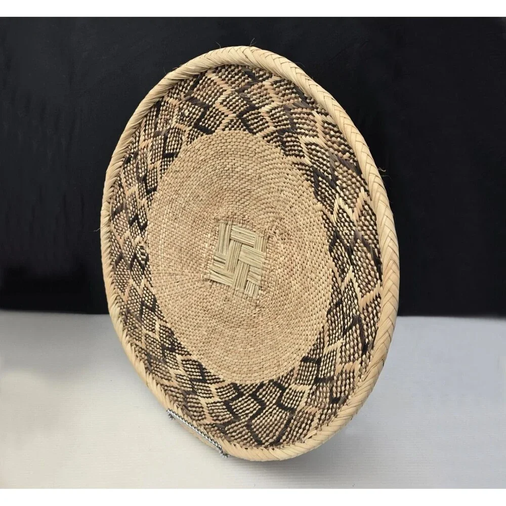 African Binga Tonga Wall Basket Table Platter Geometric Handwoven Zimbabwe 15
